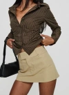 Princess Polly Lower Impact Caitlan Mini Skirt In Beige