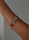 Princess Polly Lower Impact Cherry Dreams Charm Bracelet In Gold