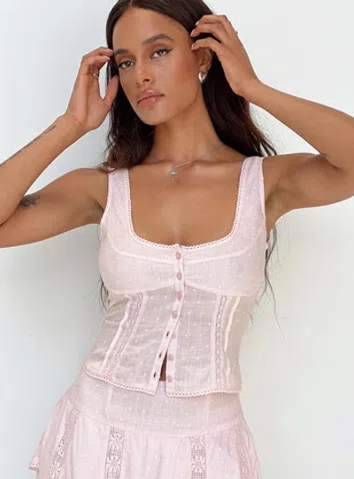 Princess Polly Lower Impact Cheyla Top In Pink