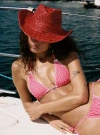 Princess Polly Lower Impact City Of Palms Triangle Bikini Top In Red Gingham