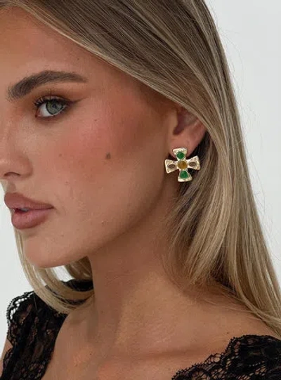 Princess Polly Lower Impact Covie Earrings In Gold