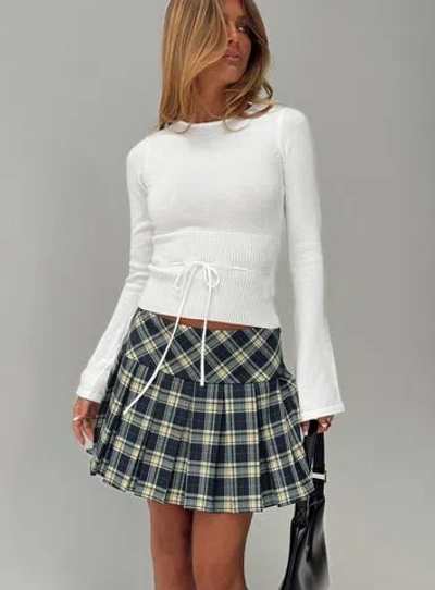 Princess Polly Lower Impact Craving Long Sleeve Tie Detail Top In Ivory