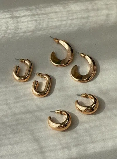 Princess Polly Lower Impact Dalena Earring Pack Gold