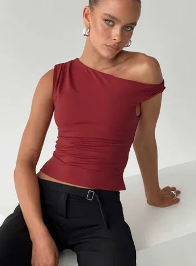 Princess Polly Lower Impact Danza Top In Red