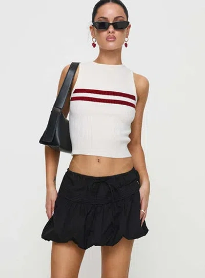 Princess Polly Lower Impact Dear London Bubble Hem Mini Skirt In Black