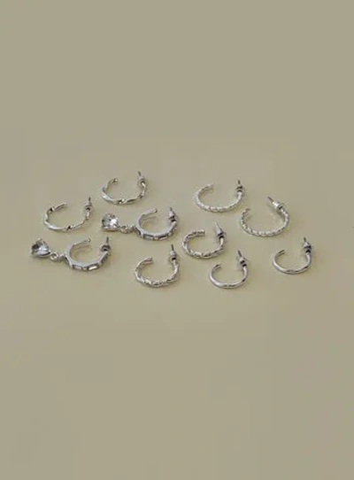 Princess Polly Lower Impact Delfine Earring Pack In Silver