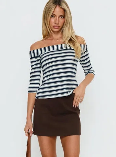 Princess Polly Lower Impact Dinnie Faux Suede Mini Skirt In Brown