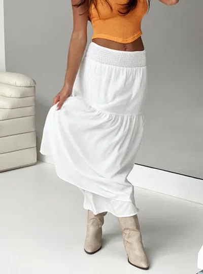 Princess Polly Lower Impact Dion Maxi Skirt In White