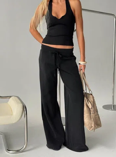 Princess Polly Lower Impact Dodie Wide Leg Pants In Black