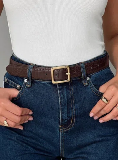 Princess Polly Lower Impact Dorien Belt In Brown
