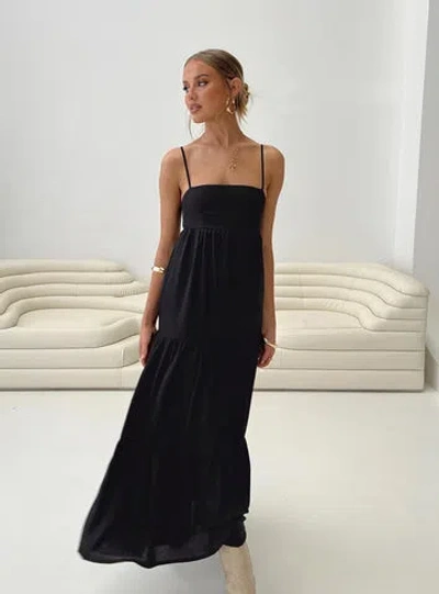 Princess Polly Lower Impact Dunster Maxi Dress In Black