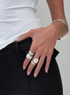 Princess Polly Lower Impact Elettra Ring Pack In Silver