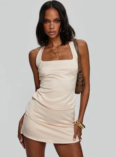 Princess Polly Lower Impact Ellesandra Halter Set In Cream