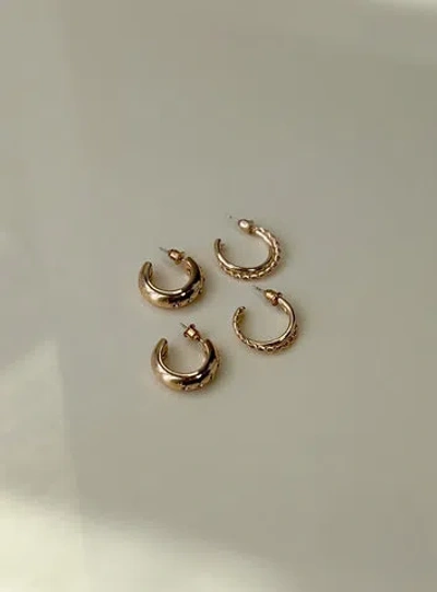 Princess Polly Lower Impact Eventually Earring Set In Gold