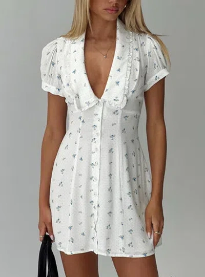 Princess Polly Lower Impact Fabiola Collared Mini Dress In Floral
