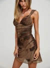 Princess Polly Lower Impact Force Of Nature Mesh Mini Dress In Multi