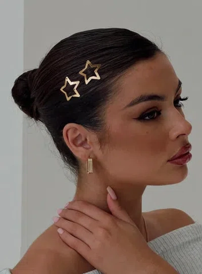 Princess Polly Lower Impact Frederick Star Clip Pack In Gold