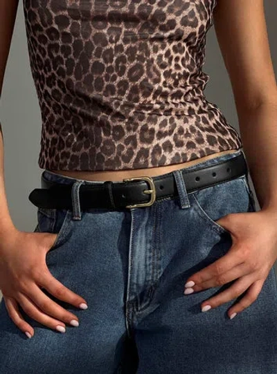 Princess Polly Lower Impact Get Together Belt In Black