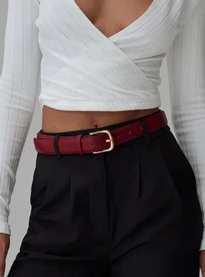 Princess Polly Lower Impact Get Together Belt In Red