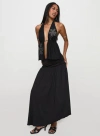 Princess Polly Lower Impact Gezabele Asymmetrical Maxi Skirt In Black