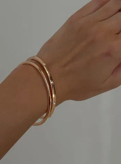 Princess Polly Lower Impact Glitter And Honey Diamante Bracelet Pack In Gold