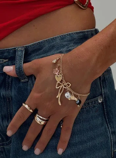 Princess Polly Lower Impact Good Luck Babe Charm Bracelet Multi In Mutli