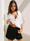 Princess Polly Lower Impact Goody Linen Button Front Top In White