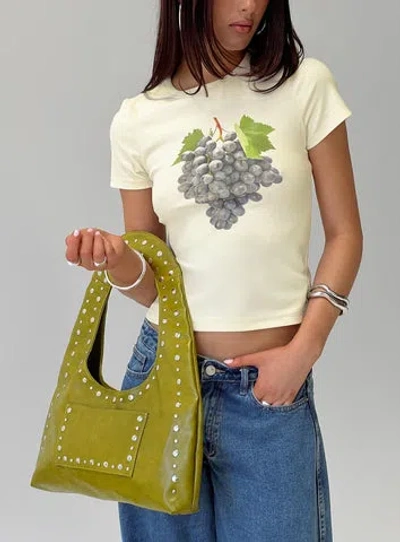 Princess Polly Lower Impact Grapejuice Graphic Top In White