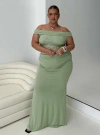 PRINCESS POLLY LOWER IMPACT GWENDOLEN OFF THE SHOULDER MAXI DRESS