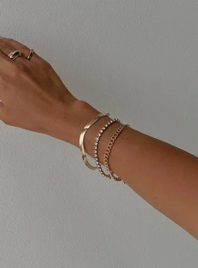 Princess Polly Lower Impact Harloe Bracelet Pack In Gold