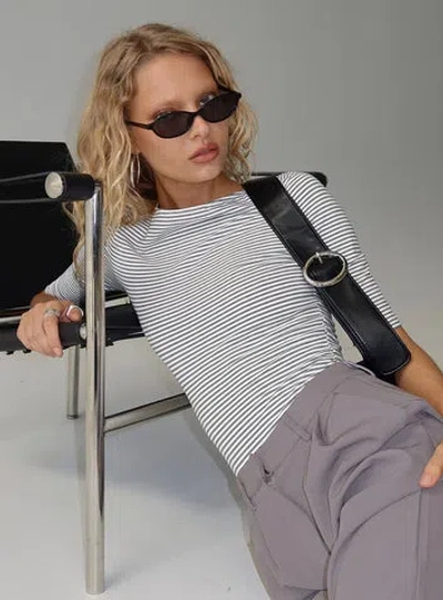 Princess Polly Lower Impact Here One Moment 3/4 Sleeve Bodysuit