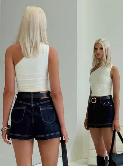 Princess Polly Lower Impact Heuston Denim Skort In Dark Wash