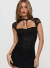 Princess Polly Lower Impact Hold My Breath Lace Bodysuit In Black
