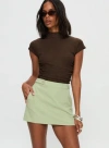Princess Polly Lower Impact Hosier Twill Mini Skirt In Green