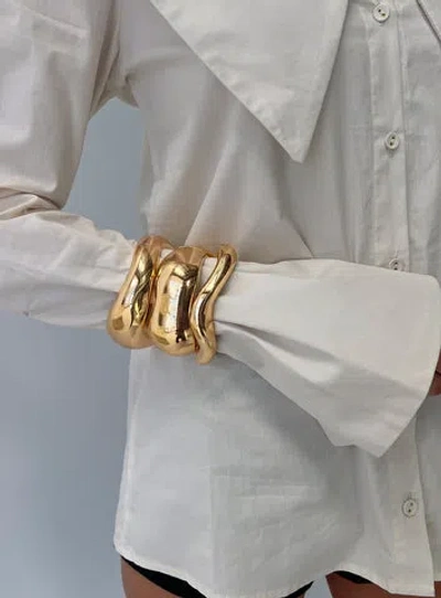 Princess Polly Lower Impact Hot Gossip Cuff Set In Gold