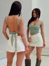 Princess Polly Lower Impact Imelda Top In Green