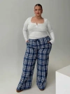 Princess Polly Lower Impact In The Morning Sleep Pant In Blue Check