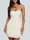 Princess Polly Lower Impact Irena Strapless Mini Dress In Champagne