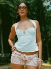Princess Polly Lower Impact Isabetta Halter Top In Aqua