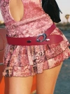 Princess Polly Lower Impact Jaide Low Waist Belt In Red / Silver