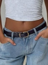 Princess Polly Lower Impact Jaslynn Belt Black In Black