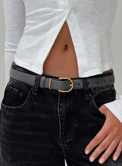 Princess Polly Lower Impact Jaslynn Belt In Washed Grey