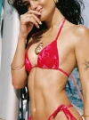Princess Polly Lower Impact Jenner Triangle Bikini Top In Red Floral