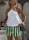 Princess Polly Lower Impact Jezabele Halter Top In Blue Stripe