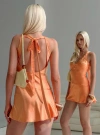 Princess Polly Lower Impact Kingslie Low Back Mini Dress In Orange
