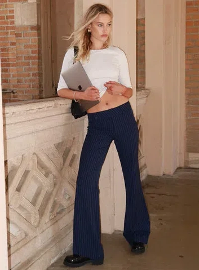 Princess Polly Lower Impact Kinkirk Flared Pants In Blue