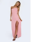 PRINCESS POLLY LOWER IMPACT KISS OF LIFE CHIFFON MAXI DRESS