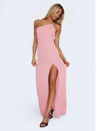 Princess Polly Lower Impact Kiss Of Life Chiffon Maxi Dress In Pink