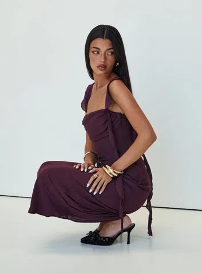Princess Polly Lower Impact Lanai Maxi Dress In Plum
