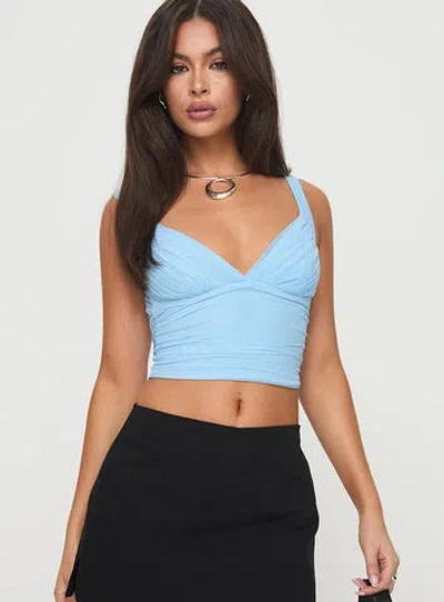 Princess Polly Lower Impact Landine Top In Blue